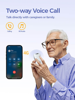 Collier d'alerte médicale cellulaire EV12 avec bouton d'urgence pour personnes âgées, détection de chute pour seniors, localisateur GPS intelligent