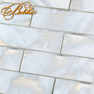 Mosaïque murale en verre premium doré nuageux, nouveau style, décoration intérieure, superbe crédence pour villa, design magnifique - Product Image 4