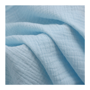 Thoáng Khí Tùy Chỉnh Màu Sắc Crepe 100% Bông Đôi Đo Crinkle Muslin Vải Hữu Cơ - Product Image 6