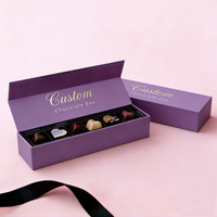 Luxuriöse Maßgefertigte Trüffel-Weihnachtsbonbons Leere Schokoladenriegel-Verpackung Benutzerdefinierte Größe Geschenkpapier-Verpackungsbox für Schokolade