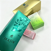 Boîte à cartes laser en papier or et argent, emballage personnalisé avec impression de logo pour masque facial cosmétique et produits de beauté