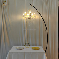 JINDA Lustre sur pied en métal courbé avec cristaux, idéal pour centre de table de mariage et décoration événementielle - Grande Vente