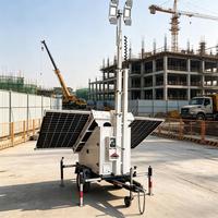 Projecteur solaire portable à haute luminosité avec certification CE, projecteur solaire sur remorque avec éclairage LED pour l'éclairage industriel