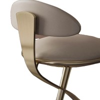 Tabouret haut italien en acier inoxydable, cuir artistique, chaise de bar en métal, moderne et élégant, adapté à la maison, aux cuisines de style îlot.