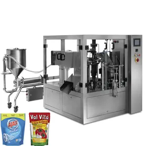 KenHigh Rotary Salad Dressing Blueberry Jam Liquid Shampoo Oil Milk Doypack Pouch Packaging Machine