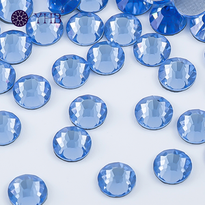 كريستال زجاجي دائري عالي الجودة للتثبيت بالحرارة من YHB، أحجار الراين الفضفاضة للديكور الفني - Product Image 2
