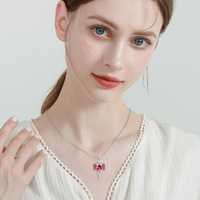 Bijoux de mode pour femmes 925 argent Sterling pierre de naissance goutte d'eau cristal Dragon pendentif collier