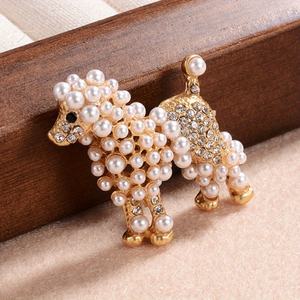 <span class=keywords><strong>Broche</strong></span> élégante en imitation perle, badge mignon en forme d'animal, bijoux de mode pour femmes, accessoires vestimentaires unisexes - Product Image 3