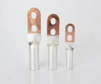 Cosse de câble bimétallique 95 mm² SC-2.5-4 non isolée, borne à sertir à deux trous en cuivre pour connecteur de câble électrique