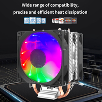 Ventilateur de refroidissement CPU TISHRIC PWM 3 broches RGB, refroidisseur d'air pour processeur PC Intel LGA 1150 1151 1700 1200 AMD AM3 AM4, radiateur