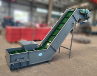 Bande transporteuse en caoutchouc PVC sur mesure pour ascenseur, avec bavette anti-débordement à angle élevé, pour levage continu en restaurant