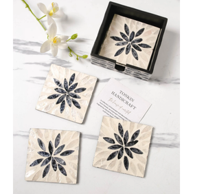 Posavasos de conchas marinas ecológicos de nuevo diseño, posavasos naturales redondos y cuadrados para el hogar, Hotel, restaurante, esteras y almohadillas - Product Image 6