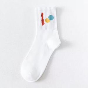 Chaussettes en coton jacquard tricotées décontractées pour hommes, chaussettes de sport amusantes personnalisées, chaussettes athlétiques avec logo sur mesure, vente en gros - Product Image 3