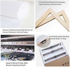 Peinture sur toile de Portrait de femme noire <span class=keywords><strong>et</strong></span> blanche, imprimés de papillons <span class=keywords><strong>et</strong></span> autres dessins - Product Image 5