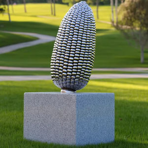 Criativo moderno Aço Inoxidável Metal Milho Design Paisagem Ornamento Pedra Esculturas & Esculturas - Product Image 6
