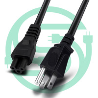 3 pines US Plug PC Laptop Computer Monitor Cable de alimentación Cable C5 para cable de alimentación con enchufe de EE. UU.