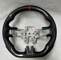 Volant de course sport modifié de type D pour Ford Mustang 18-21, accessoires intérieurs de conduite en fibre de carbone 15-17
