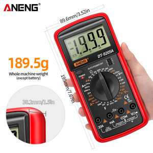 ANENG DT9205A Professional Digital <strong>Multimeter</strong> AC/DC Transistor Voltage Tester NCV True RMS Analog Auto Range <strong>Multie</strong> <strong>Function</strong> - Product Image 4