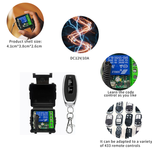 433MHz doppio trasmettitore <span class=keywords><strong>RF</strong></span> Kit di controllo remoto codice di apprendimento per tende di luce per uso domestico e funzione automatica del Garage - Product Image 4