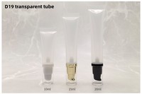 Tubes de crème pour les yeux vides à pompe sans air, 10ml, 15ml, 20ml, en aluminium/plastique rose mat, emballage en gros pour marque privée