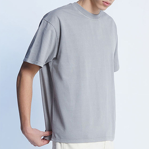 เสื้อยืดคุณภาพสูงทรงหลวม ไซส์ใหญ่ ผ้าฝ้าย 100% ทรงบ็อกซี่ ครอป เสื้อยืดหนาน้ำหนักมาก เสื้อยืดโอเวอร์ไซส์ผู้ชาย - Product Image 3