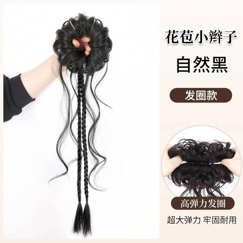 ยางรัดผมทรงมังกรมีชีวิตชีวา [สีดำธรรมชาติ]