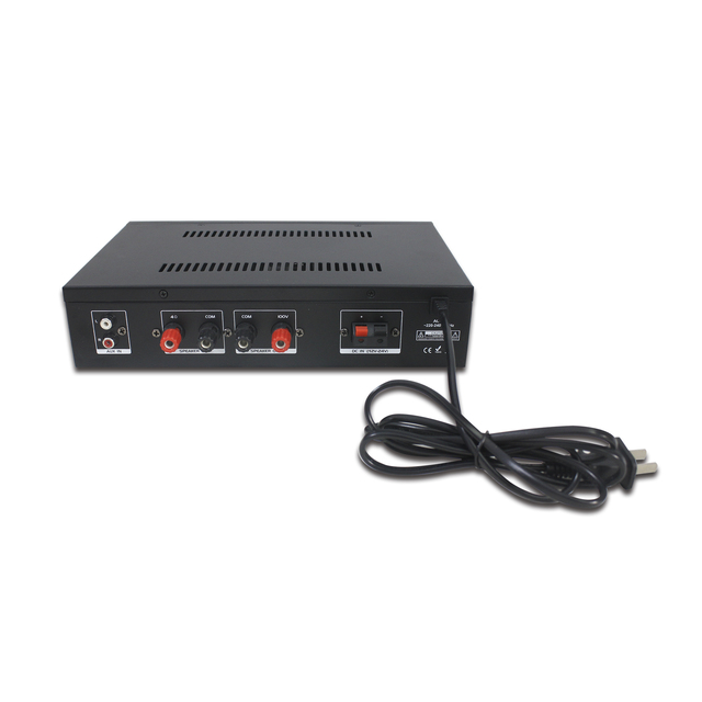 Public Address System 100V 4 Ohm Bluetooth All-in One Compact Mixer Power Amplifier with USB Port Small Commercial Application