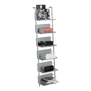 BANACO <b>CD</b> Magazine Steel Rack 6-Tier Minimalist Display <b>Shelf</b> Storage Organizer for Home Office Use - Product Image 2
