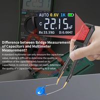 Mini multimètre intelligent à pince, testeur LCR SMD ESR pour la résistance, la capacité, l'inductance, la continuité, le test de diode, outils de mesure
