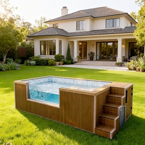 <span class=keywords><strong>Piscine</strong></span> préfabriquée en fibre de verre monobloc durable et facile à installer pour la maison, le jardin et l'extérieur - Product Image 3