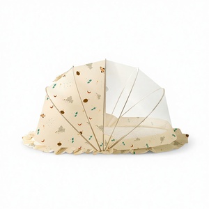 Mosquitera Plegable Portátil Personalizable de Cobertura Total para Cuna de Bebé, Diseño Europeo Simple de Verano, Tejido de Lana/Seda con Patrón Animal, 400 Hilos - Product Image 5