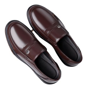 Mocassins en cuir pour hommes, bout rond, à enfiler, semelle extérieure en caoutchouc antidérapante, semelle intermédiaire en EVA, chaussures décontractées d'été pour affaires - Product Image 5
