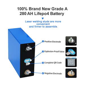 Victpower 280Ah LFP ปริซึมลิเธียมไอออนแบตเตอรี่3.2V เซลล์6000รอบสำหรับระบบสุริยะ - Product Image 2