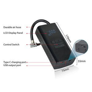 Gonfleur de pneu Compresseur d'<span class=keywords><strong>air</strong></span> portable Pompe à <span class=keywords><strong>air</strong></span> pour pneus de <span class=keywords><strong>voiture</strong></span> 150 PSI Pompe à <span class=keywords><strong>air</strong></span> sans fil pour voitures, motos, VTT et plus - Product Image 4