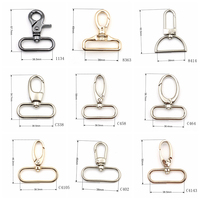 Hochwertiger Ledertaschen haken 1 "Zoll drehbarer Ösenclip-Haken Drehbarer drehbarer Ösen-D-Ring-Sicherheits-Karabiner haken