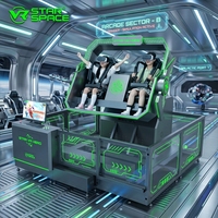 Simulateur VR avec chaise rotative à 360°, machine de jeu d'arcade VR, réalité virtuelle pour 2 joueurs, pour parc d'attractions commercial en intérieur