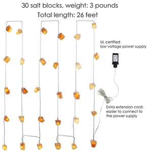 Lampada di sale dell'himalaya lampada di cristallo di sale di roccia guarigione naturale 100% genuino ringraziamento natale lampada da parete sale dell'himalaya - Product Image 3
