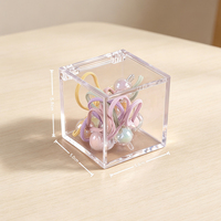 Boîte Cadeau Moderne en Acrylique Transparent sur Mesure avec Couvercle Rabattable, Boîte de Rangement Rectangulaire Multifonction pour Bijoux, Bonbons et Emballage de Détail