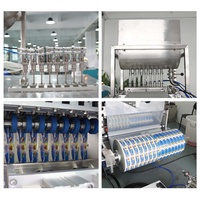 Machine automatique 4 côtés, 8 voies pour liquides/pâtes : ketchup, mayo, beurre de cacahuète, sauce.