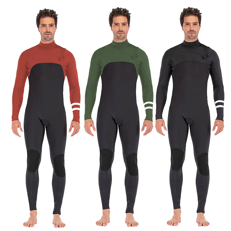 Divestar men's chest zipper Yamamoto 3/2mm neoprene zip wetsuits,4/3mm neoprene limestone surfing wetsuit