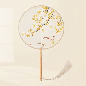 Éventail en bambou de style chinois ancien avec technique de peinture à la main, écologique, style musical - Product Image 2