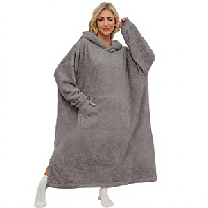 PJGGZ <strong>Snuggy</strong> Hooded <strong>Blanket</strong> for Adults Wearable Hoodie for Women &amp; Men 100% Polyester Warm Cozy with Giant Pocket - Product Image 6