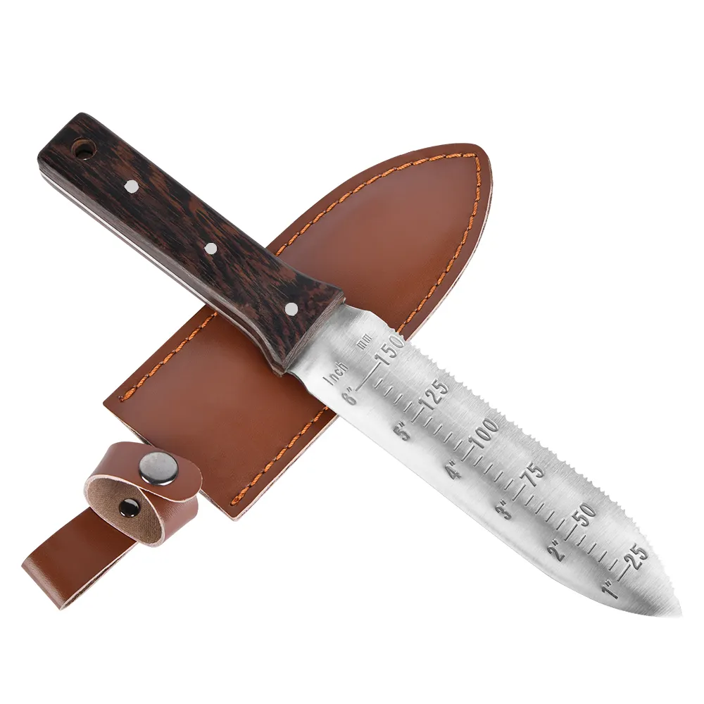 Winslow&Ross multifunction digging knife stainless steel hori hori garden knife with leather cover