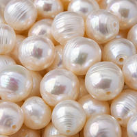 Perles en vrac de culture d'eau douce naturelles 9-11mm, presque rondes, blanches, pour la fabrication de bijoux DIY, accessoires et composants