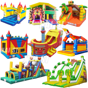 Château plein d'entrain gonflable <span class=keywords><strong>commercial</strong></span> de rose de princesse de bateau de pirate de safari avec la glissière pour des affaires de partie - Product Image 5