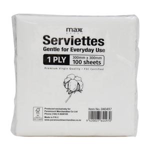 Echter bester Preis für Supermarkt Neueste hochwertige 2-lagige Papiers erviette Weiße Servietten für Hochzeit 30 cm Servietten Serviette - Product Image 4