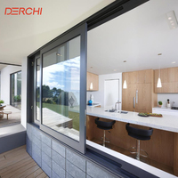 Fabricant chinois de fenêtres coulissantes sur mesure, porte à double vitrage, fenêtre coulissante en aluminium résistante aux ouragans