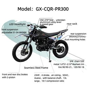 Motocicleta Todoterreno 2026 PR300(4V) (177FMN) 23HP 300cc con Arranque Eléctrico | Motor Monocilíndrico de 4 Tiempos Refrigerado por Aire | 4 Válvulas - Product Image 3