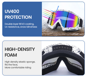 Fashionable Motorcycle Motocross Sunglasses <strong>Goggles</strong> Clear Lens for Helmet Racing Dirt Bike ATV <strong>MX</strong> Green White for Off-Road - Product Image 6