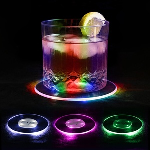 Bar Coaster <b>Lights</b> Weight Pressure Activated Multicolor Customized Design Party Supplies Glow Wine <b>Bottle</b> <b>Light</b> Glorifier - Product Image 3